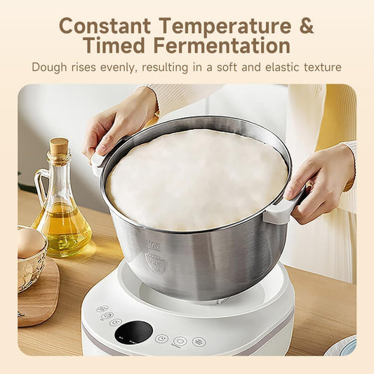 Joydeem Electric Dough Maker with Dual Seasonal Fermentation Function, 3.7Qt Dough Mixer Machine, Perfect for Bread Pizza Roti Dumpling Dough & Sourdough, HMJ-A351