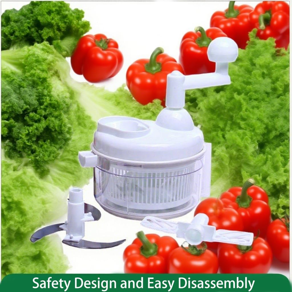 Manual Food Chopper - Vegetable Manual Quick Chopper, Easy-Clean Food Dicer, Suitable for Vegetables, Meat, Fruit, Nuts, Herbs, Onions, Salsa, and More - Multi-Function Manual Food Processor