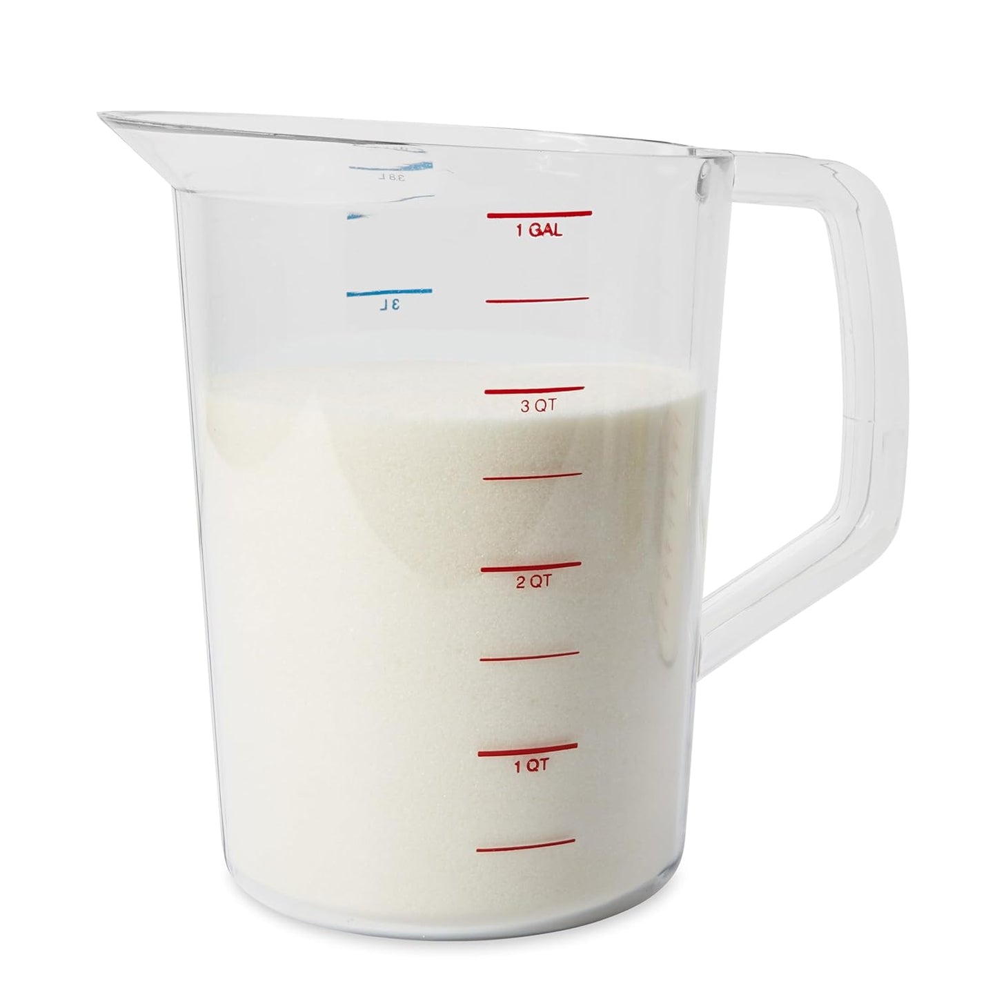 Rubbermaid Commercial Products Bouncer Clear Measuring Cup 2-Cup/0.5-Quart Clear Strong Food Grade Easy Read for Liquid/Dry Ingredients for Home/Professional Kitchen