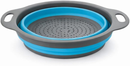 Collapsible Silicone Colander Set of 2 (Large & Small) (Green)