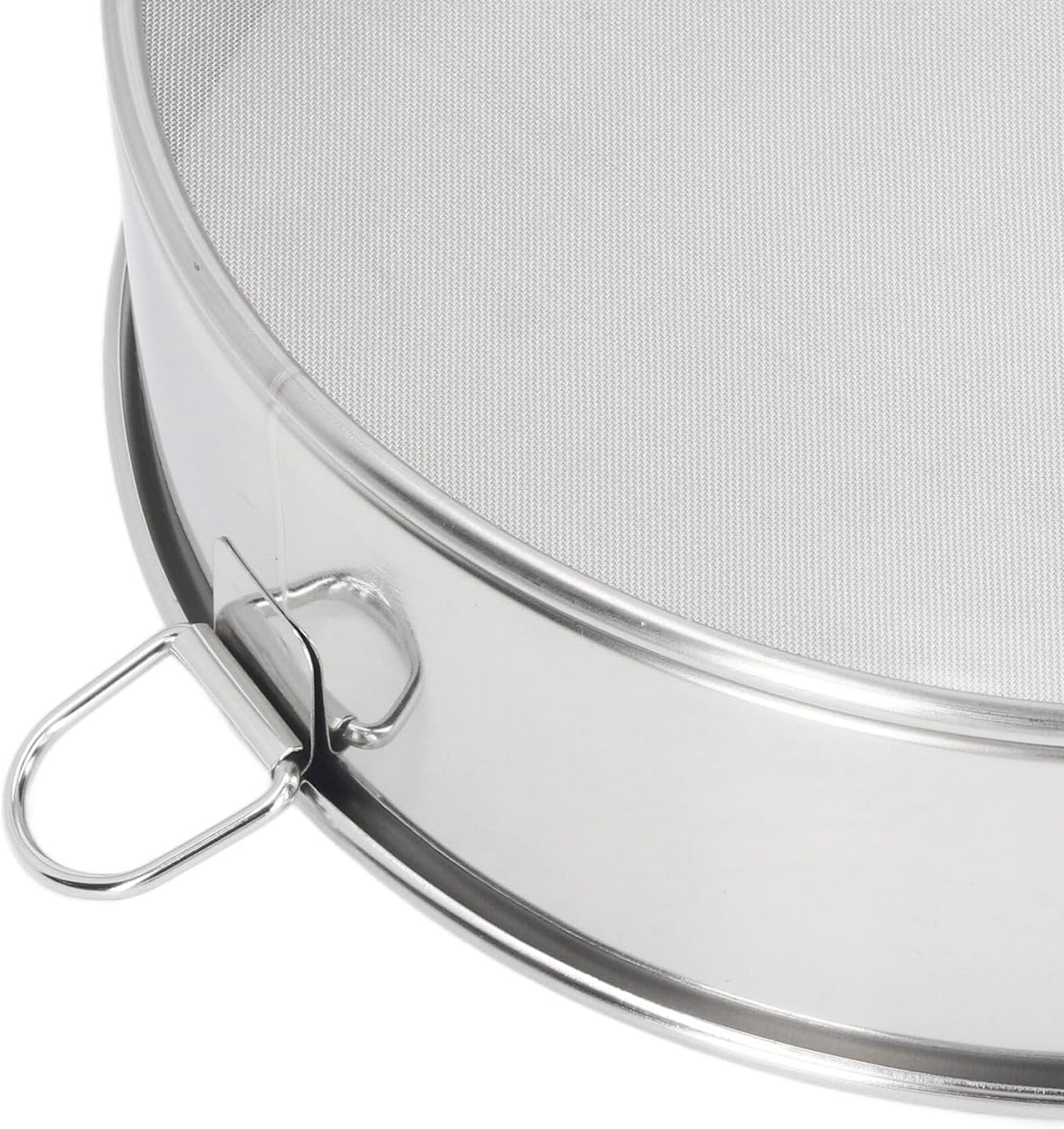 80 Mesh Round Sifter, Large Size Anti Stick Coated Stainless Steel Flour Sieve for Powdered Sugar Cocoa Powder
