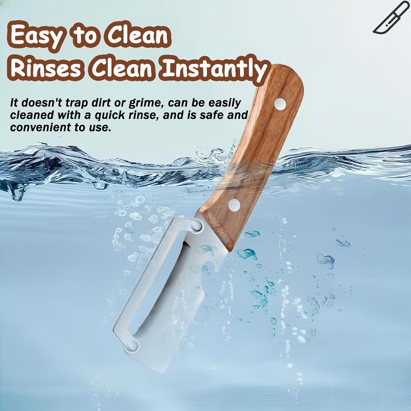 Premium Vegetable Peeler with Wooden Handle and Bottle Opener, Multi Functional Vegetable Peeler for Kitchen, Stainless Steel Blade Kitchen Tool for Vegetables or Fruits That Need to Be Peeled(2PCS)