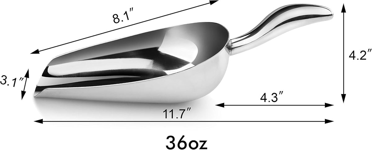 Stainless Steel Scoop, 6-Ounce