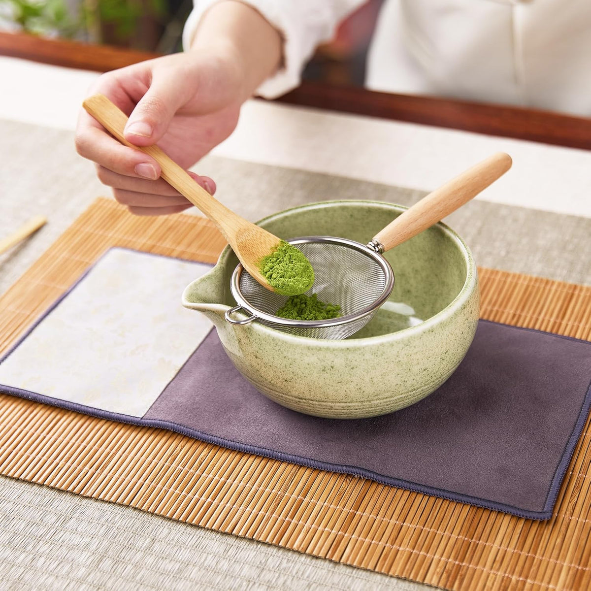 9-Piece Matcha Whisk Set, Complete Japanese Matcha Kit Tools with Ceramic Bowl, Bamboo Whisk & Scoops, Tea Ceremony Set in Elegant Gift Box, Mother’s Day Gift for Women (Matcha Green)