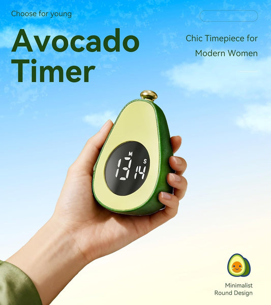 Digital Visual Timer Kitchen Timer for Yoga, Exercise, 99-Minute Silent Countdown, Time Management Tool with Pause Function (Avocado)