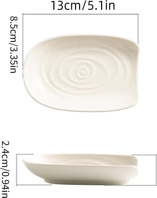 Ceramic Spoon Rest, 5" Utensil Holder for Stove Top & Counter | Compact design fits spoons, spatulas, ladles, tongs, and coffee stirrers while saving counter and drawer space