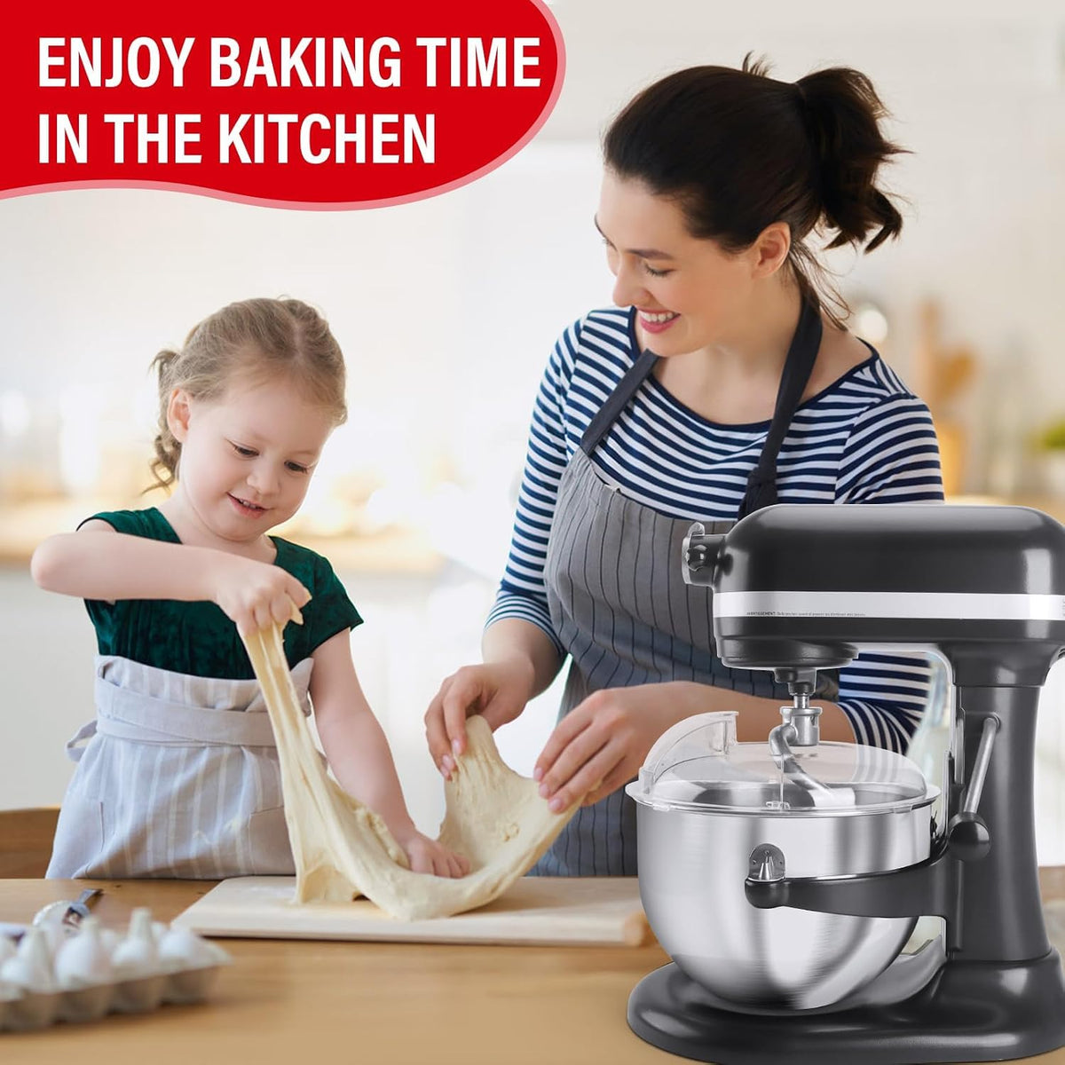 Pouring Shield for KitchenAid Tilt Head 4.5-5 QT Stainless Steel Bowls