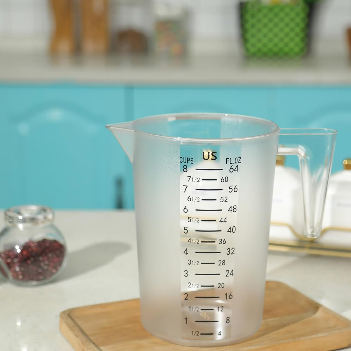 4 Cup/32 Oz Measuring Cups, Clear, Strong Food Grade Liquid Measure Pitcher, for Home Hobbies/Professional Kitchen