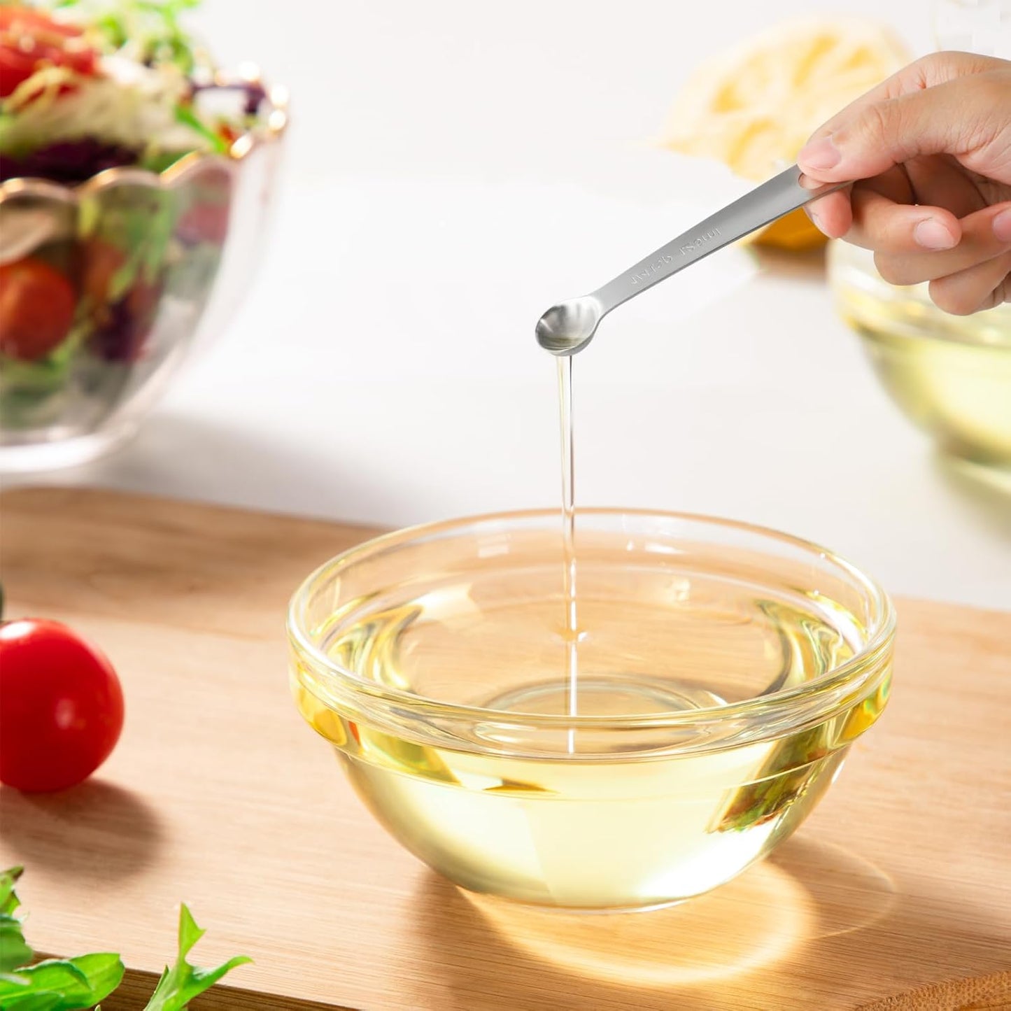 6 Pcs of Teaspoon Measuring Spoons, Stainless Steel Table Spoons 1 Tsp Scoop 1/4 Tablespoon, Comfortable Grip Handle, Precise Scale, Suitable for Kitchen Baking and Cooking, Etc.
