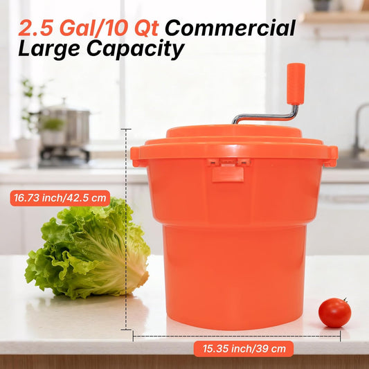 Hakka Restaurant Salad Spinner, 5 Gal/20 Qt Commercial Salad Spinner Large & Lettuce Dryer for Vegetable Friuts