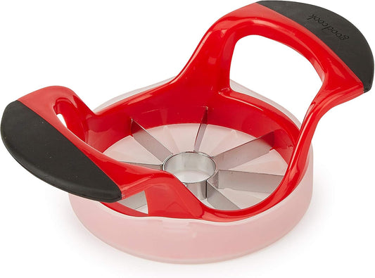 GoodCook Touch Apple Wedger with Stainless Steel Cutting Edges and Protective Cover, Red