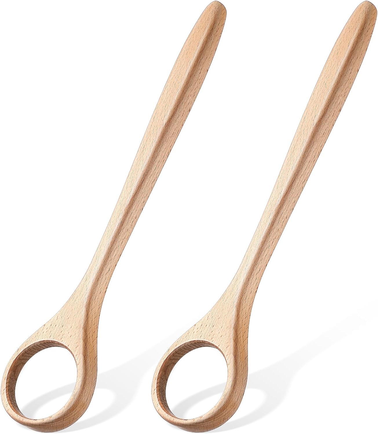 FoldTier 12 Inch Wooden Danish Dough Whisk Sourdough Whisk Dough Mixer Bread Whisking Tool for Mixing Sourdough Bread Baking Supplies for Pastries, Egg, Pizza(1 Pcs)