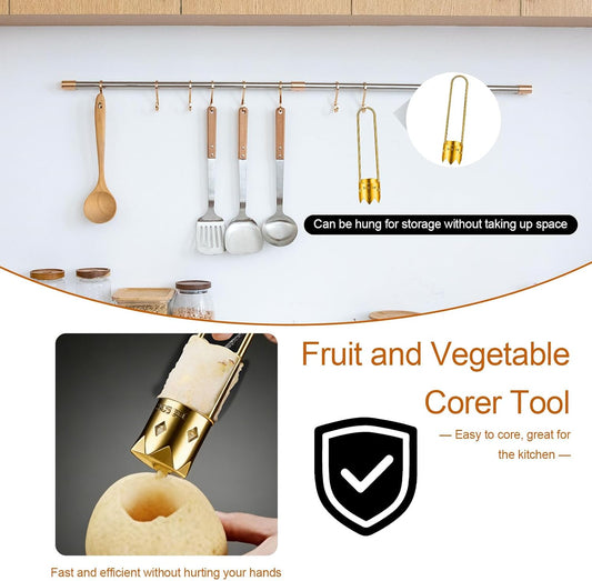 2 PCS Red Bell Pepper Corer - Pepper, Pineapple, Pear, Apple Corer - 304 Stainless Steel, Rust Resistant, Designed for a Wide Range of Fruits and Vegetables - Easy to Clean