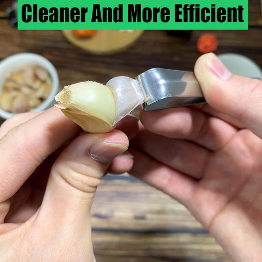 Garlic Peeler - 3 Pcs Garlic Skin Remover Set Stainless Garlic Tweezers Easy Faster Kitchen Tools