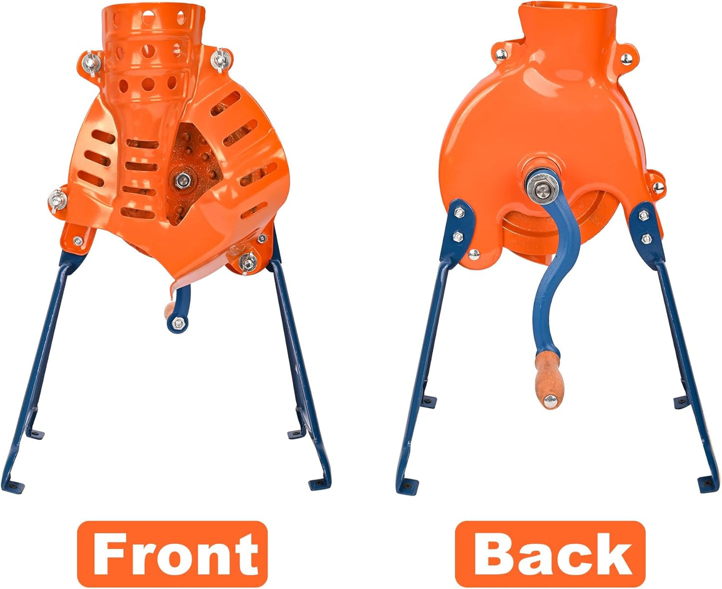 Steel Corn Sheller Hand Crank - Corn on The Cob Remover with Stand, Heavy Duty Corn Cob Stripper, Manual Corn Thresher with a Set of Installation Tool