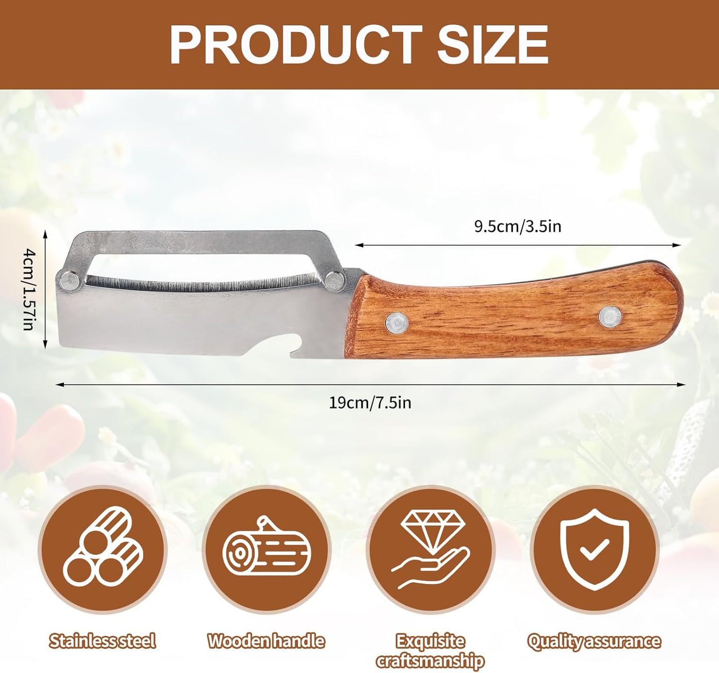 Multi-Functional Kitchen Vegetable Peeler with Ergonomic Handle & Bottle Opener,Stainless Steel Peeler Knife with Sharp Blade for Fruit Kiwi Potato Pumpkin