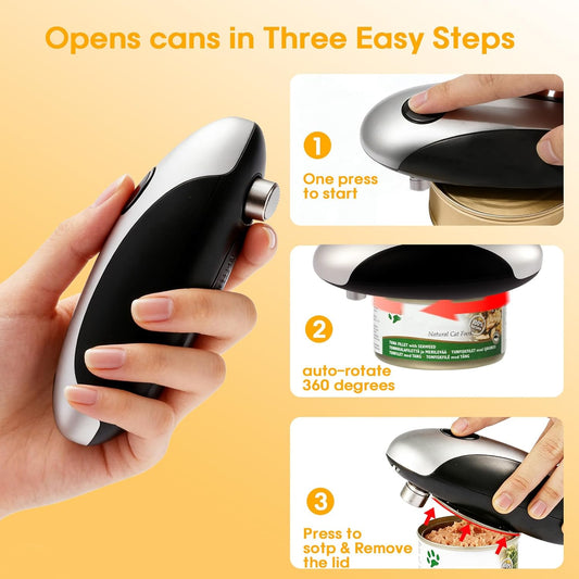 Electric Can Openers in 2026: Automatic Can Opener Electric with Rechargeable. The Can Opener Creates A Smooth Edge, Making It The Best Gift for Seniors And Kids. (White)