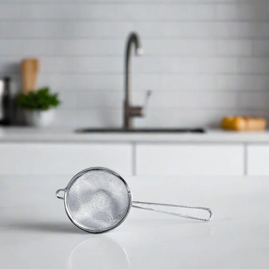 Cuisinox Fine Mesh Strainer, Stainless Steel with Handle, 3" x 8"