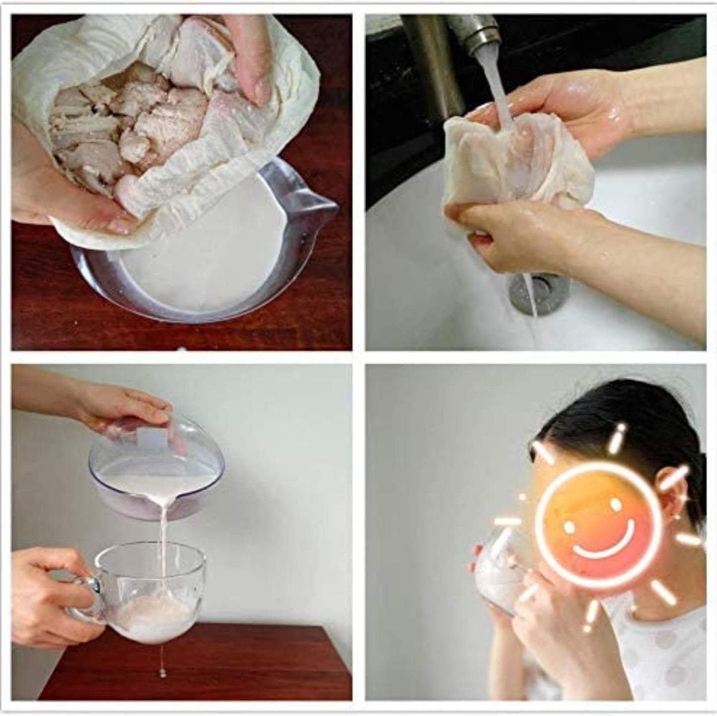 Cheesecloth Bags for Straining,Reusable Cold Brew Coffee Cheese Cloths Strainer,Large Nut Milk Tea Juice Bag,100% Natural Cotton Fine Mesh Filter Bags (X-Small,10 PACK)