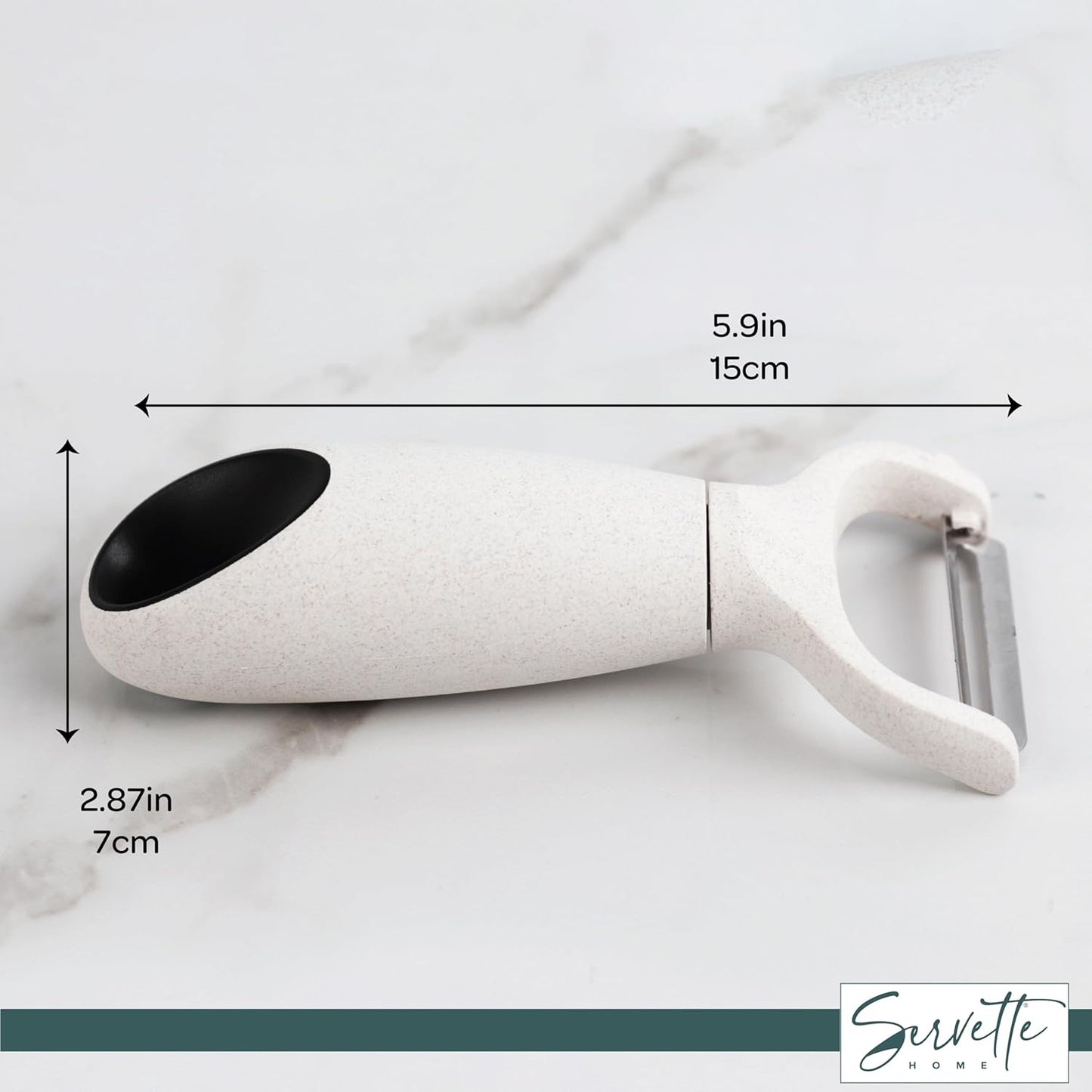 Fruit and Vegetable Peelers with Stainless Steel or Ceramic Blades, Wheat Straw Handles (Ceramic)