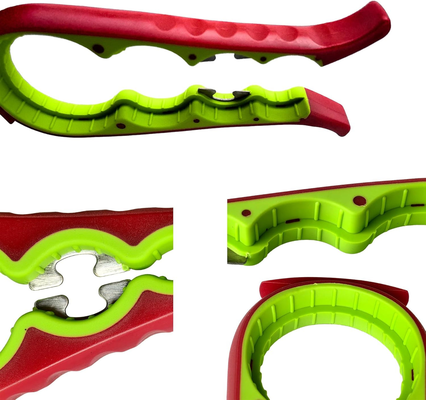 5-in-1 Jar Opener whit Beer bottle opener for Weak Hands,Non-slip Easy Grip Can Opener,Used to remove stubborn LIDS (Red)