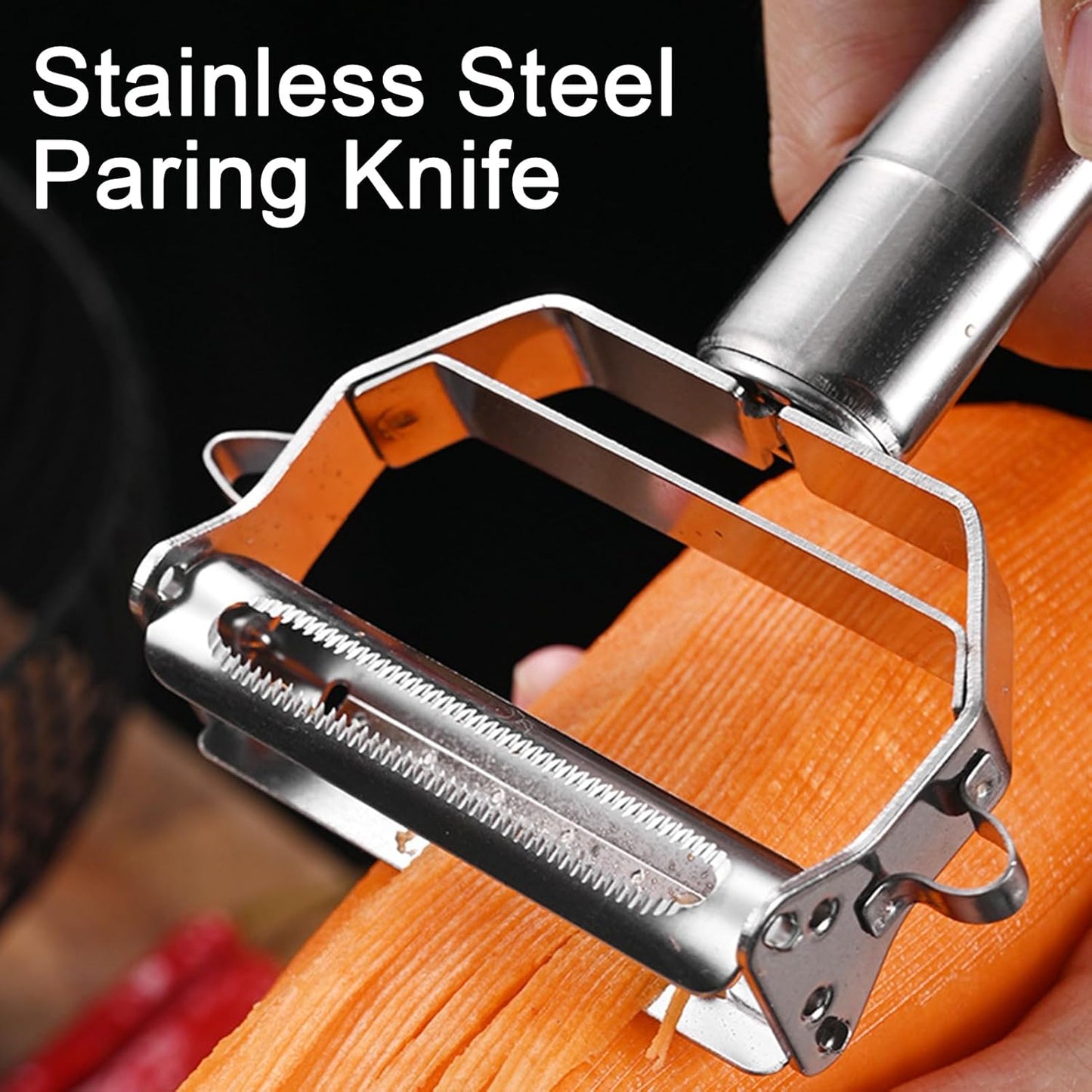 Vegetable Peeler,Julienne Cutter, Stainless Steel Dual Blade Fruit Peeler Slicer Shredder, 2 in 1 Kitchen Peeling Tool for Potato Carrot Cucumber Fruit