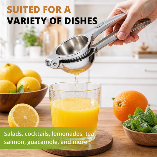 Lemon Squeezer Heavy Duty Metal Manual Hand Press Citrus Juicer for Oranges, Limes, Exprimidor de Limones Durable Metal Citrus Squeezer for Kitchen, Bar, Home Use