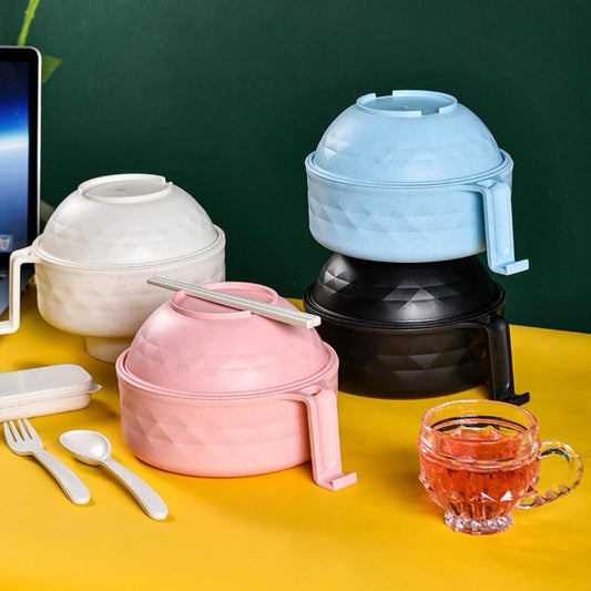Microwave Ramen Bowl,Microwave Ramen Cooker with Lid,Plastic Mixing Salad Pasta Fruit Rice Cereal Instant Noodles Soup Maker Plate Bowls Set Kitchen College Dorm Room Essentials,Purple