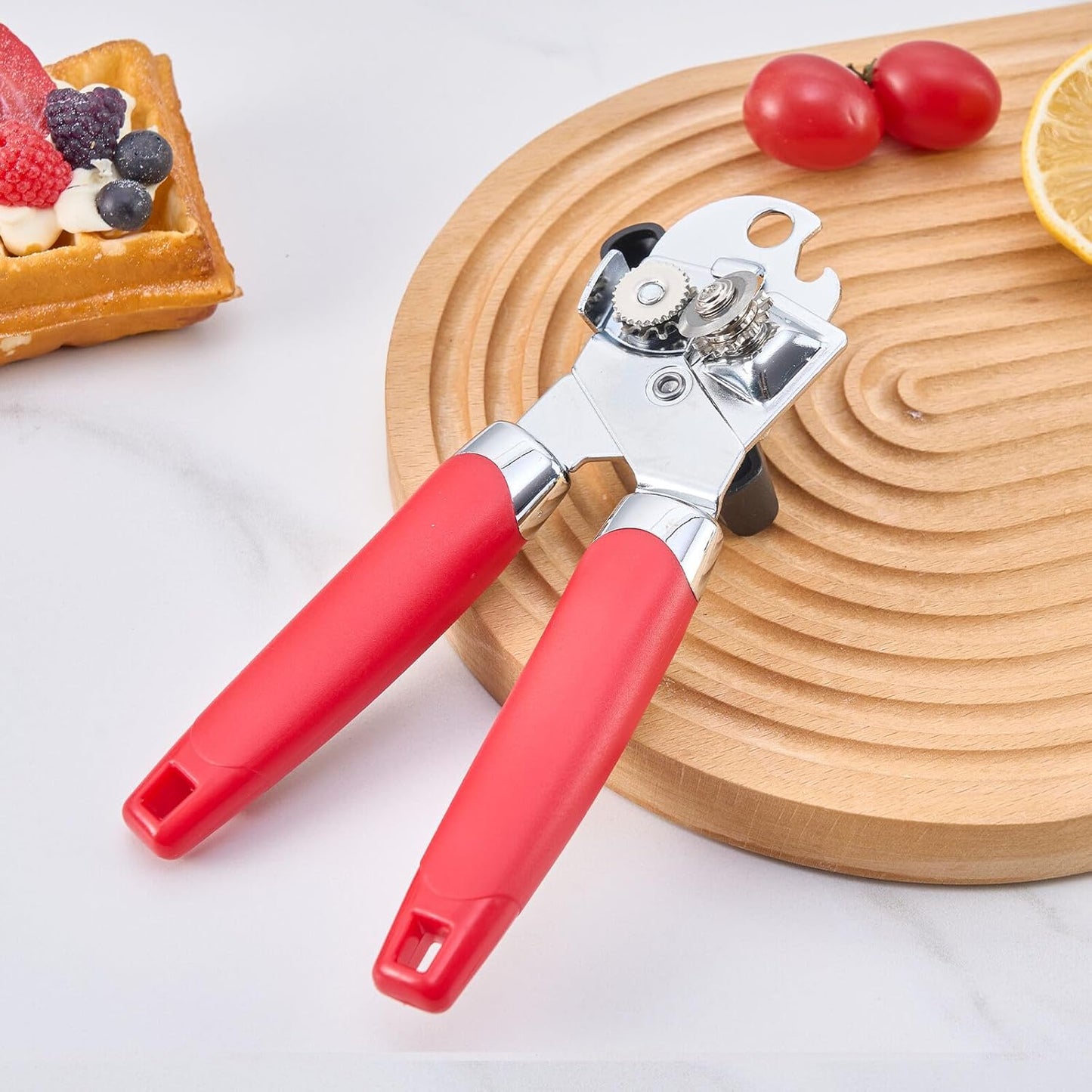 Can Opener Manual, Red Can Opener, Hand Crank Can Opener