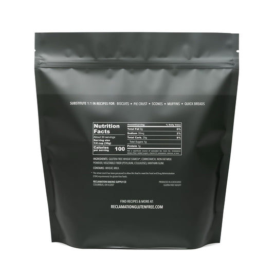 Reclamation Gluten Free Biscuit & Pastry Flour Blend 2 lb - Substitute 1:1 - Perfect for Biscuits, Scones, Pie Crust, Muffins, Quick Breads, and More - Rice Free - Made With Gluten-Free Wheat Starch