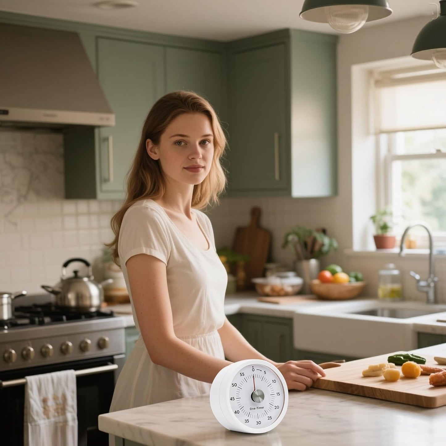 Visual Timer,Kitchen Timer for Cooking with Alarm & Silent Operation,60-Minute Countdown,Magnetic Base,Multi Functional Buttons,High Definition DigitalTimers for Kitchen/Study/Gym/Work