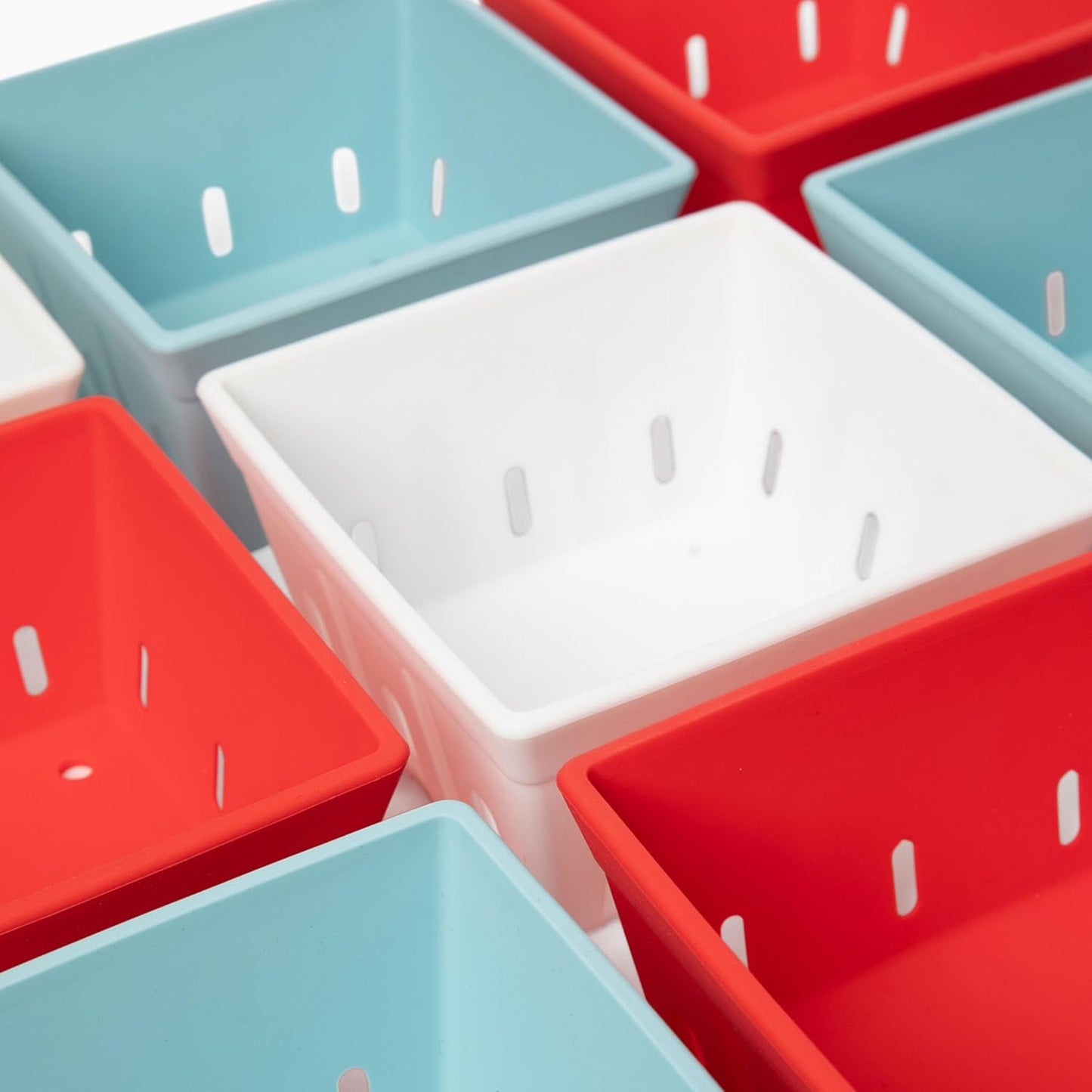 Silicone Berry Bowls – Durable Modern Farmhouse Colander & Storage Basket for Fruits and Vegetables, Refrigerator Organization, Dishwasher Safe, Oven Safe (Set of 3, White)