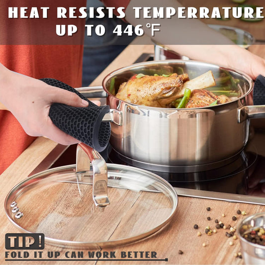 6 Pack Silicone Trivet Mat, Silicone Trivets for Hot Pots and Pans, Multipurpose Non-Slip & Heat Resistant Silicone Hot Pad for Kitchen Counter - Colors A