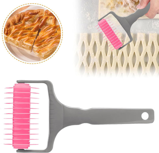 2 Pack Pastry Cutting Wheel, Pastry Wheel Decorator Pie Crust Pastry Wheel and Cutter for Cutting Pastry, Rolled Pastry Pie Crimper, Baking & Cooking Tool for Apple Pie Crust or Ravioli Pasta
