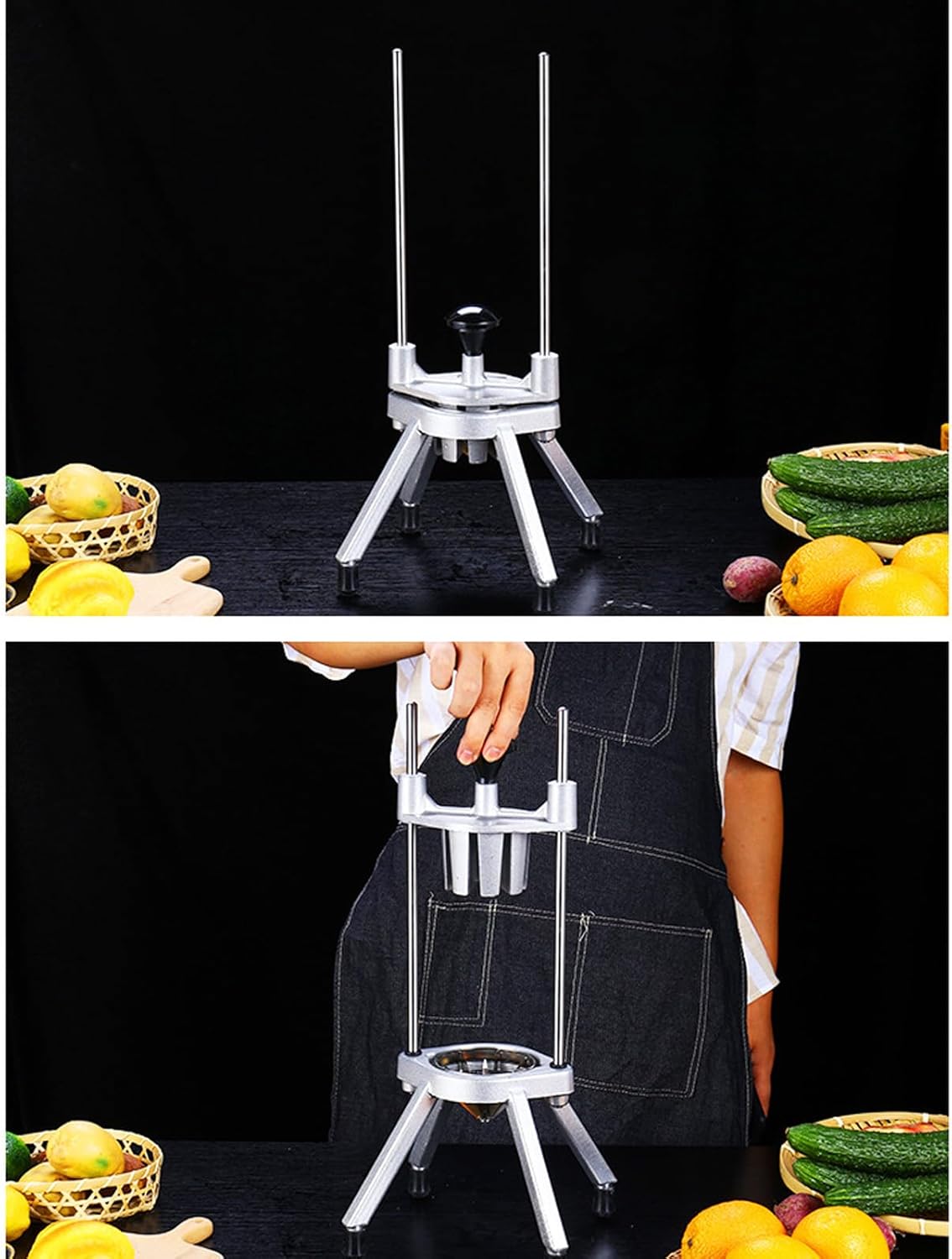 Zerodis Fruit Cutter Blade Replacement, Stainless Steel Lime Slicer Blade Vegetable Chopper Dicer Blade for Pears Oranges (8 Section)