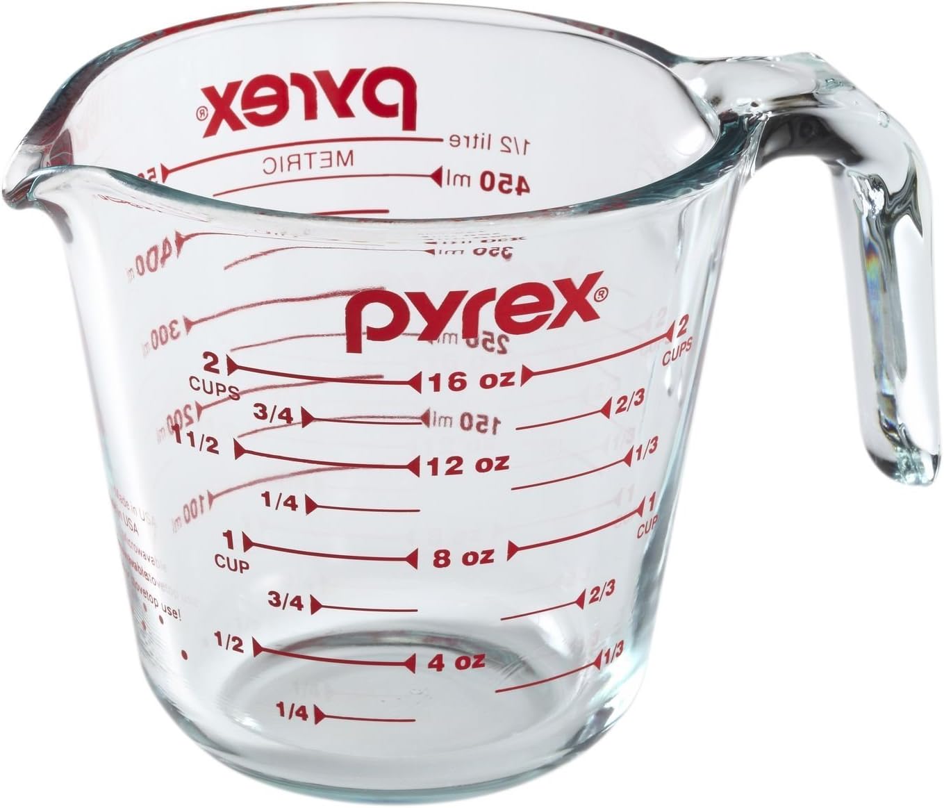 Pyrex Prepware 2-Piece Glass Measuring Set, 1 and 2-Cup, 2 Pack, Clear