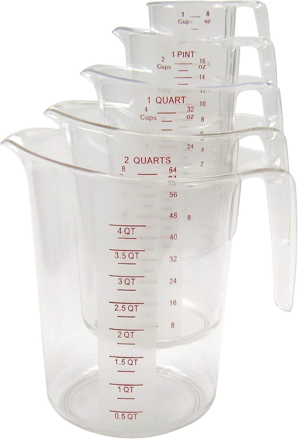 Winco FBA_ Measuring Cup, Polycarbonate, 1-Quart, Clear
