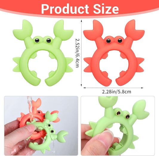 Crab Spatula Holder Crab Shaped Spoon Utensil Holder Kitchen Spatula Daily Use Kitchen Gadget for Cooking Accessories Anti-overflow Clip Red Green 4Pcs