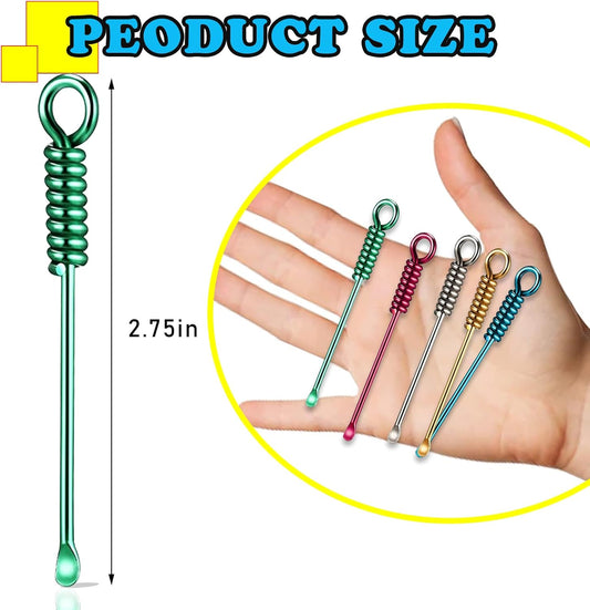 25 Pcs Mini Spoon Tiny Shovel Spoon Portable Scoop Pendant Tiny Powder Spoons for Spices Salts Sand Spice Scoop