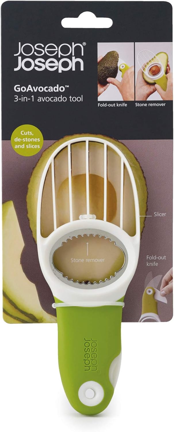 Joseph Joseph GoAvocado 3-in-1 Avocado Slicer,Green