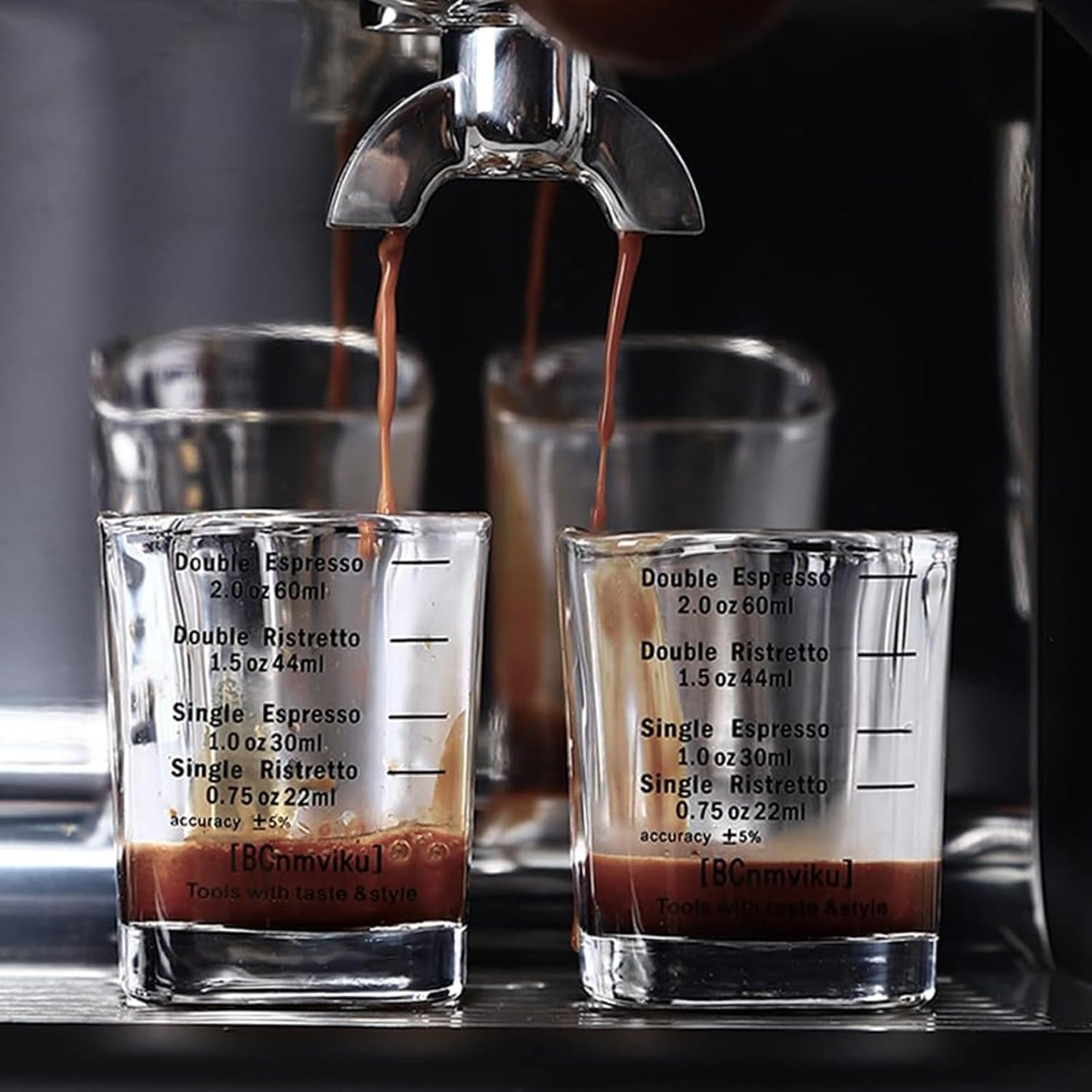 Shot Glasses Measuring cup Liquid Heavy Wine Glass Espresso Shot Glass 26-Incremental Measurement 1oz, 6 Tsp, 2 Tbs, 30ml (2 pack-black 30ml)