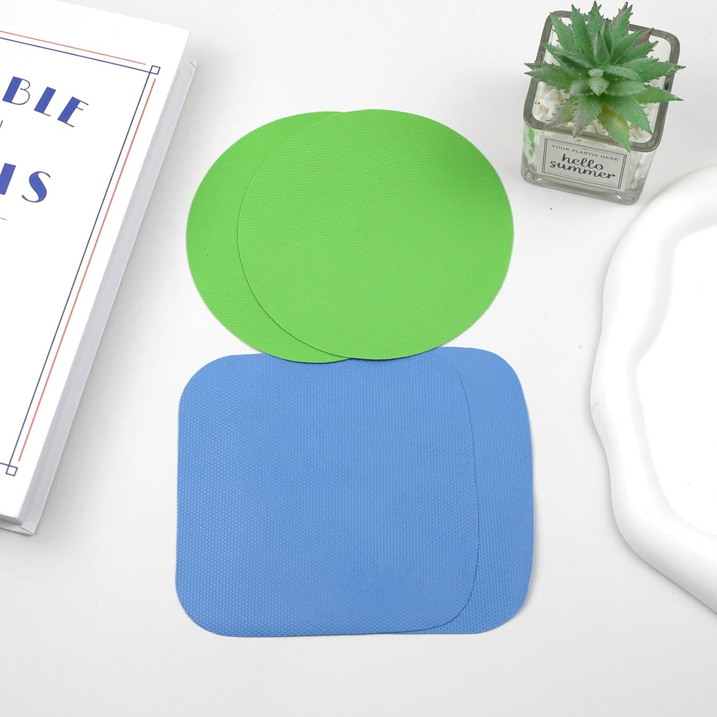 4PCS Multi-Function Rubber Jar Opener – Silicone Bottle Lid Grippers for Seniors, Arthritis & Weak Hands – Kitchen Coasters Included