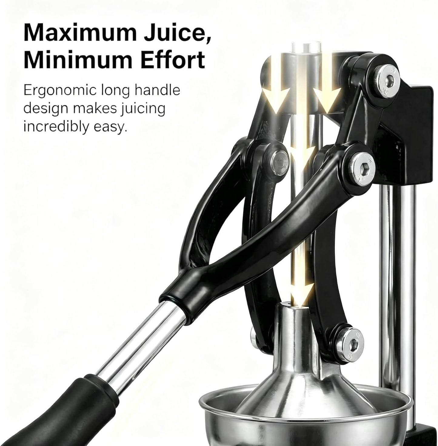 Commercial Cast Iron Juicer,Heavy-Duty Manual Juicer hand press,Professional Citrus Juicer with Stainless Steel Cup,hand press Juicer for Bartenders,Juice Lovers & Health Enthusiasts,Easy to Clean