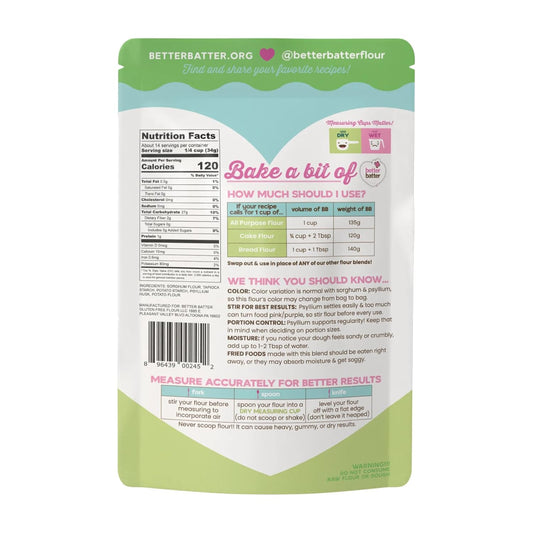 Better Batter Original Blend Multipurpose Gluten Free Flour 2.5lb – Certified GFCO, Vegan, Kosher, Non-GMO – Top 9 Allergen Free, Award Winning Cup-for-Cup Baking Alternative to Regular Wheat Flour