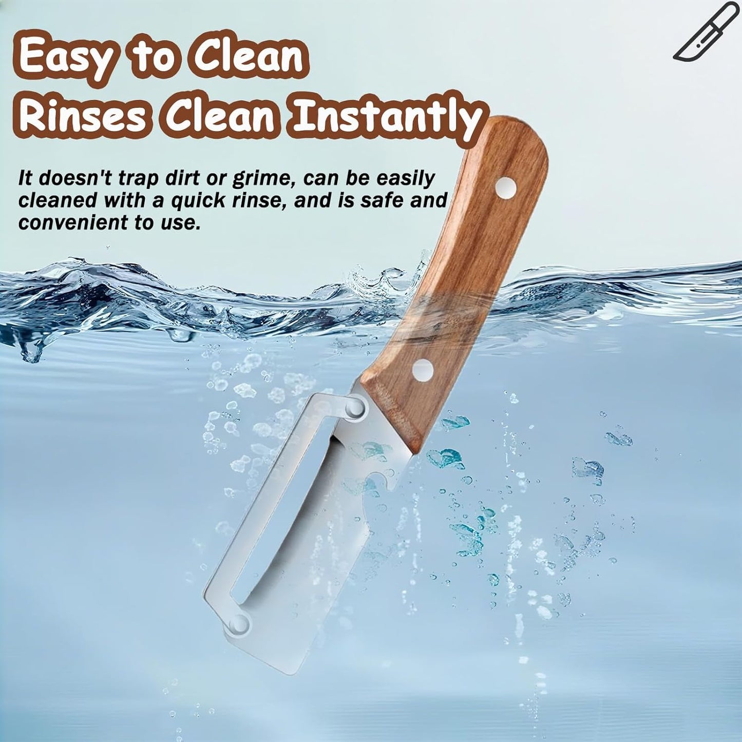 Premium Vegetable Peeler with Wooden Handle and Bottle Opener, Multi Functional Vegetable Peeler for Kitchen, Stainless Steel Blade Kitchen Tool for Vegetables or Fruits That Need to Be Peeled(1PCS)