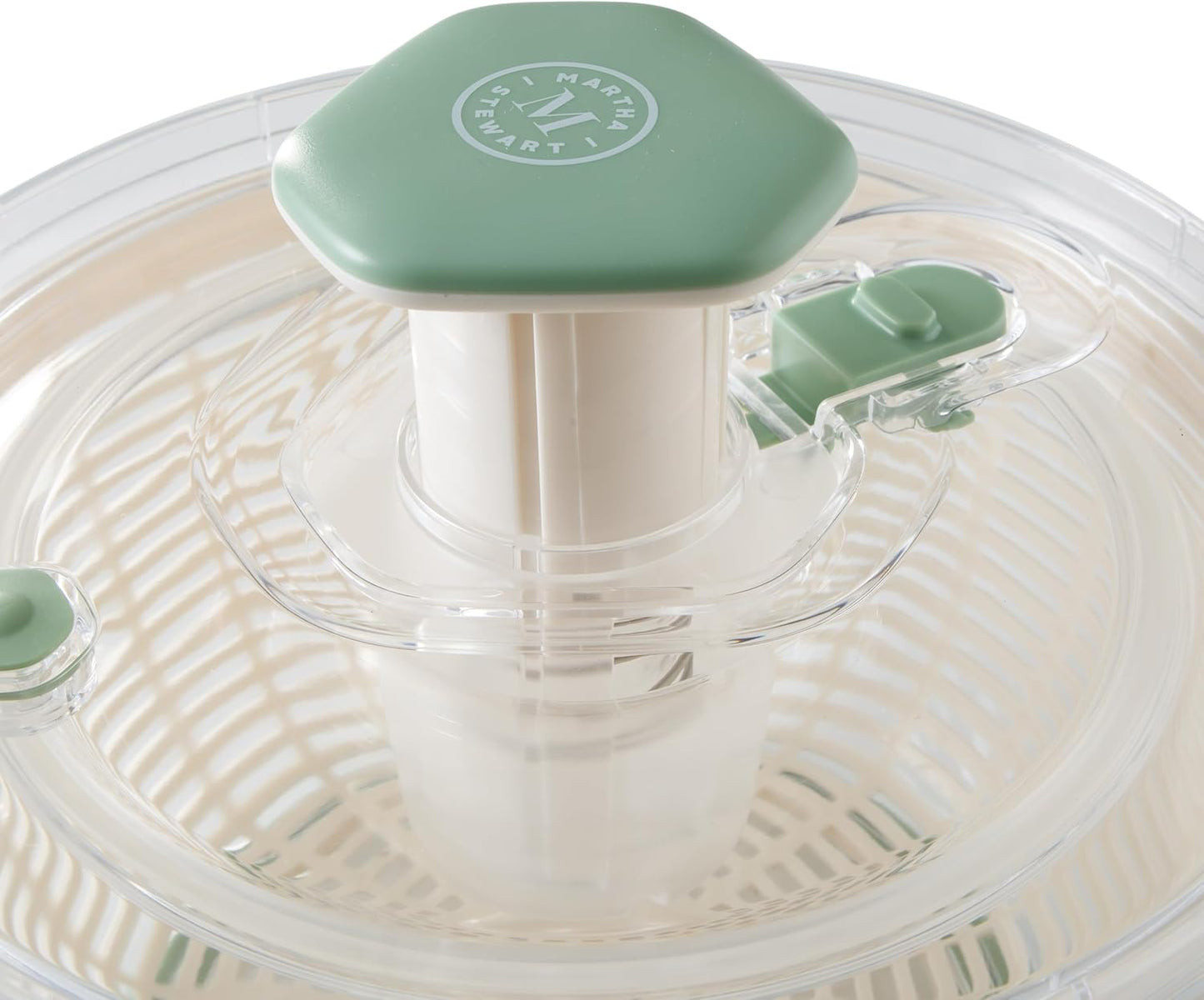 Martha Stewart Gulfwind 6.3 Qt Salad Spinner, Fruit Wahser, Fruit Washing Bowl with Strainer, Vegertable Cleaner, Salad Cleaner, Lettuce Washer