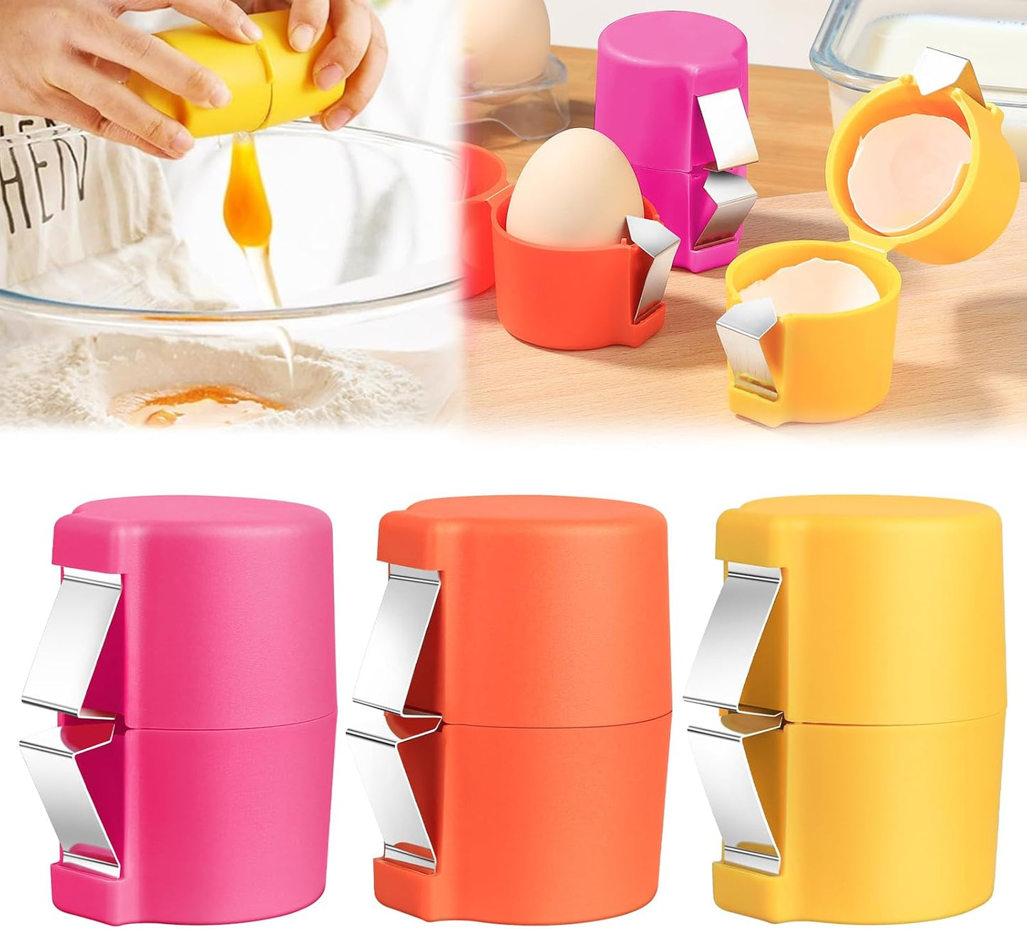 Egg shell opener, Eggshell opener, Egg Clip for Raw Eggs, Egg Peeler for Hard-boiled eggs, Home kitchen Gadgets to Quickly Cut Eggshells