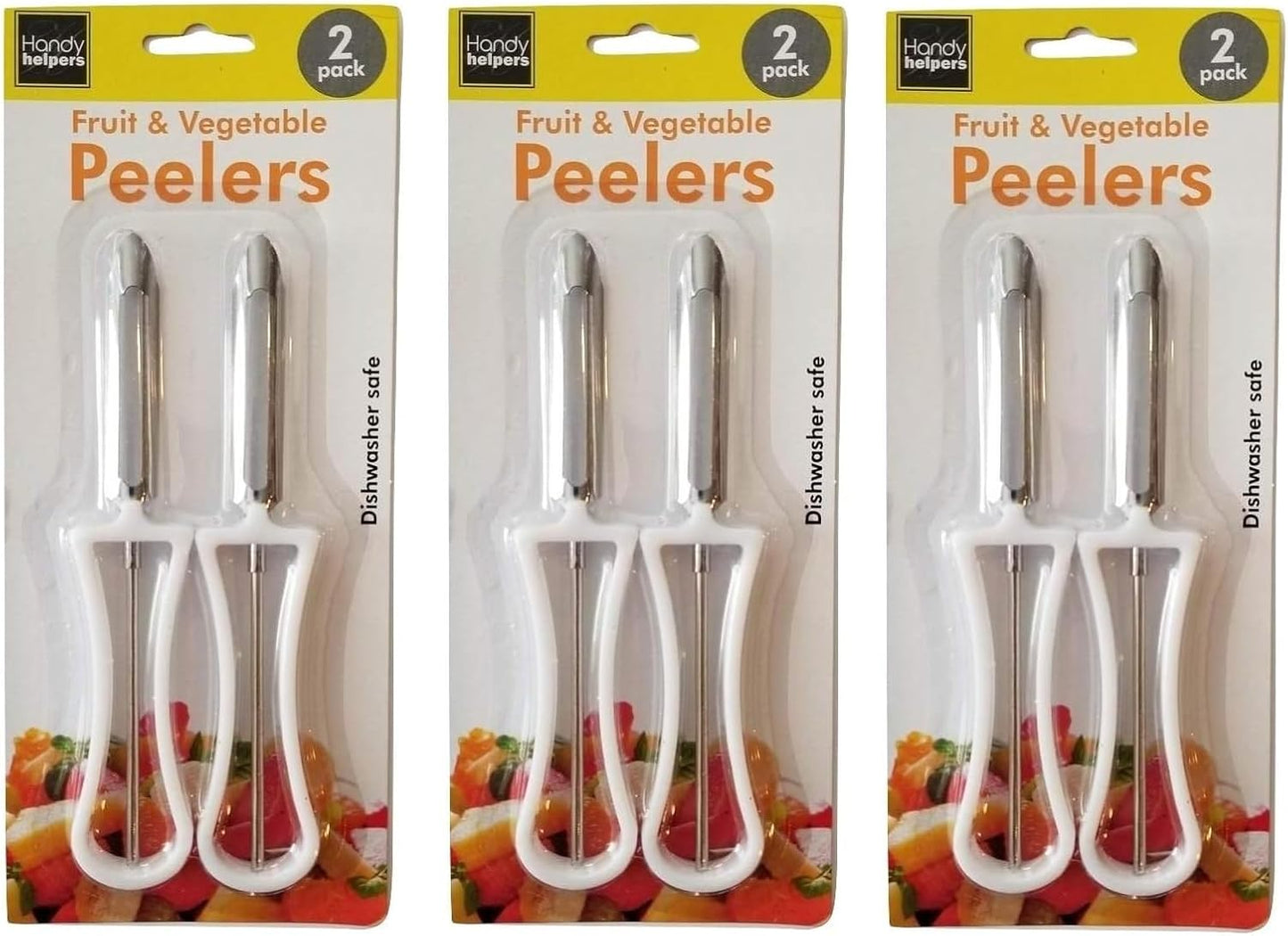 Handy Housewares 2 Piece Swivel Vegetable Peeler Set - Ideal for Apples, Carrots, Potatoes (1 Set)