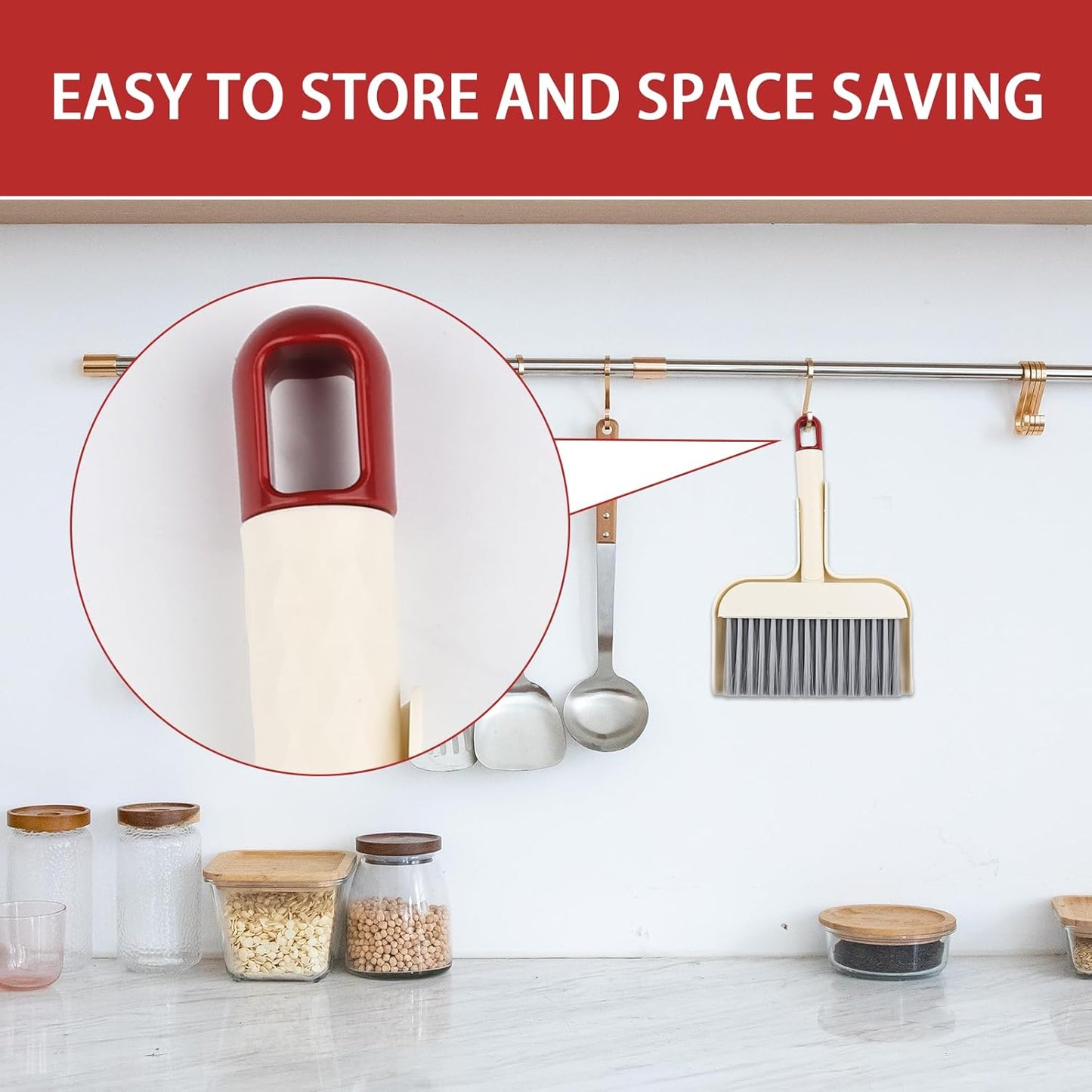Small Dust Pan and Brush Set - Mini Dustpan and Brush Set, Small Broom and Dustpan Set, Whisk Broom, Dust pan and Brush for Desk, Table, Home, Kitchen.