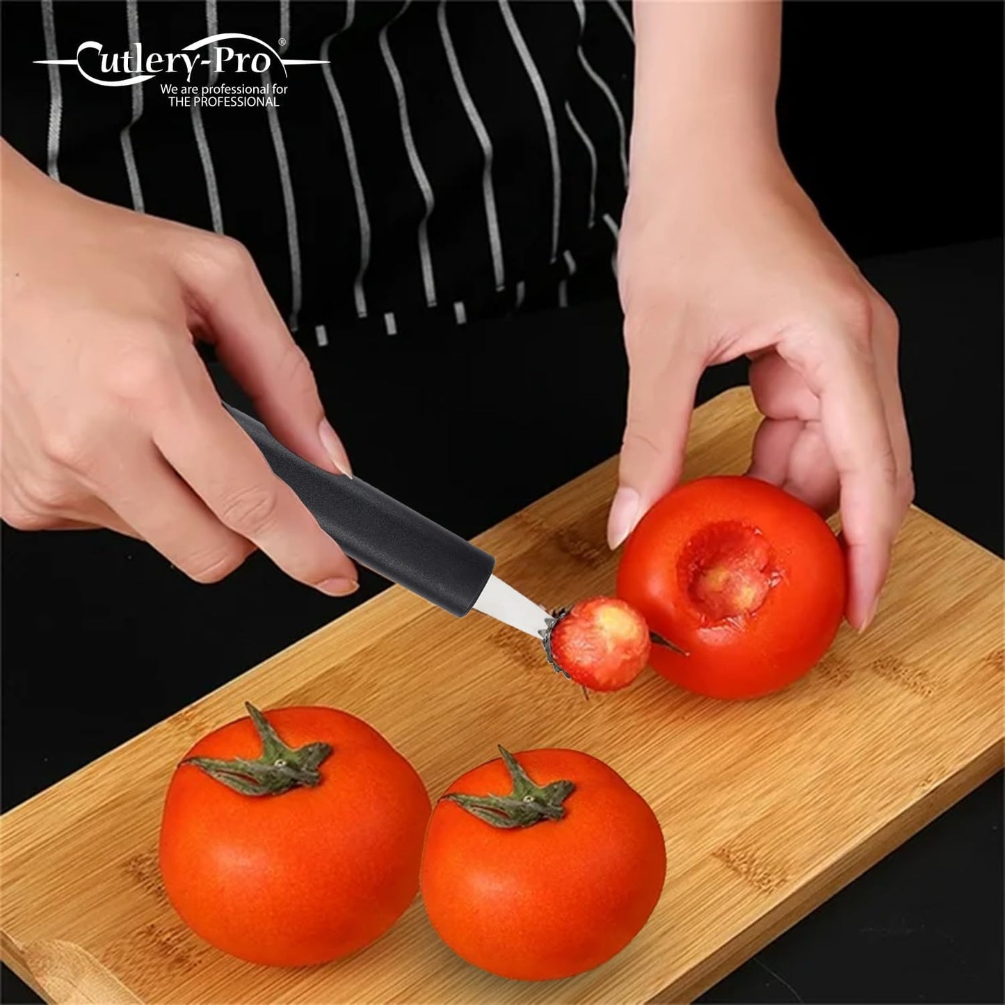 CatCora Apple Corer, Professional Japanese Stainless Steel Blade For Extracting Cores From Apples and Pears, Ergonomic Soft-Grip Handle